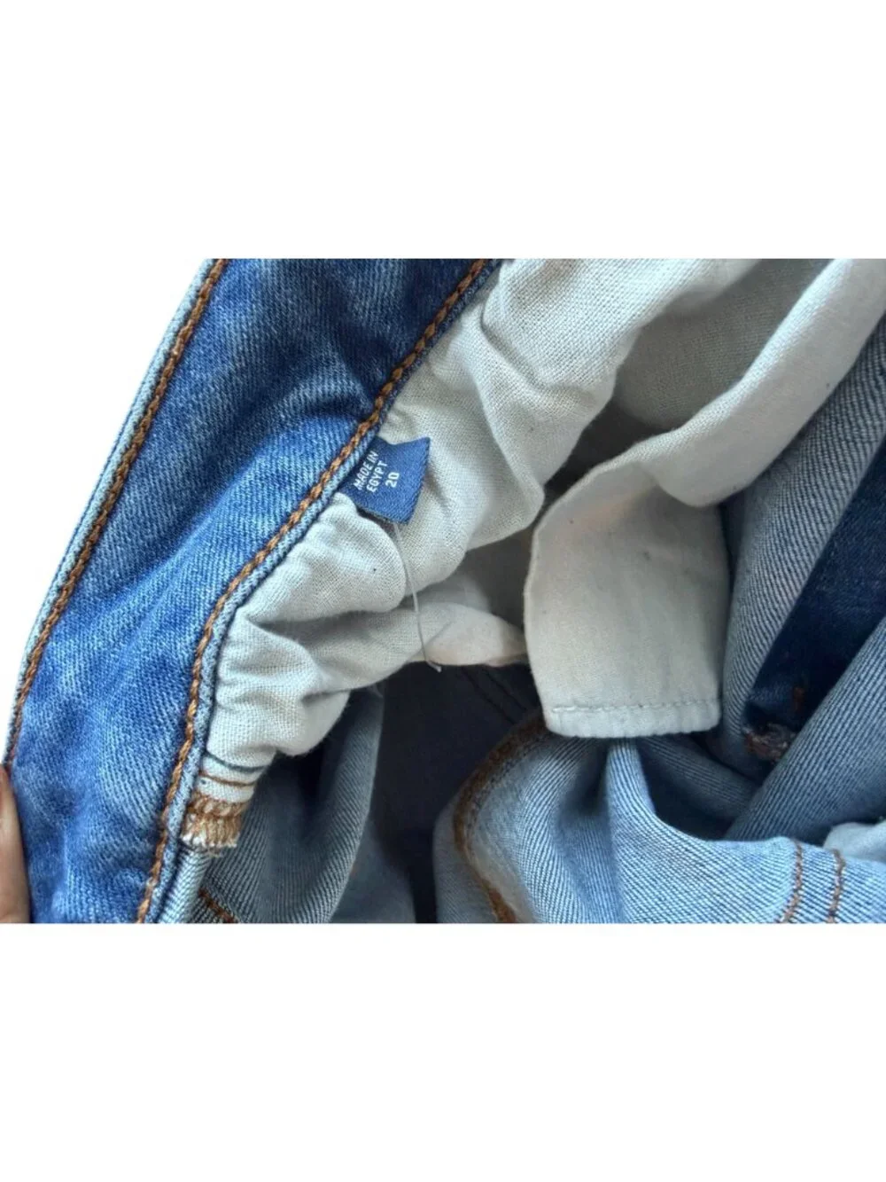 J JILL Denim Stretch Button Skirt Size 20